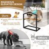 5 Heights Elevated Pet Feeder with 2 Detachable Stainless Steel Bowl